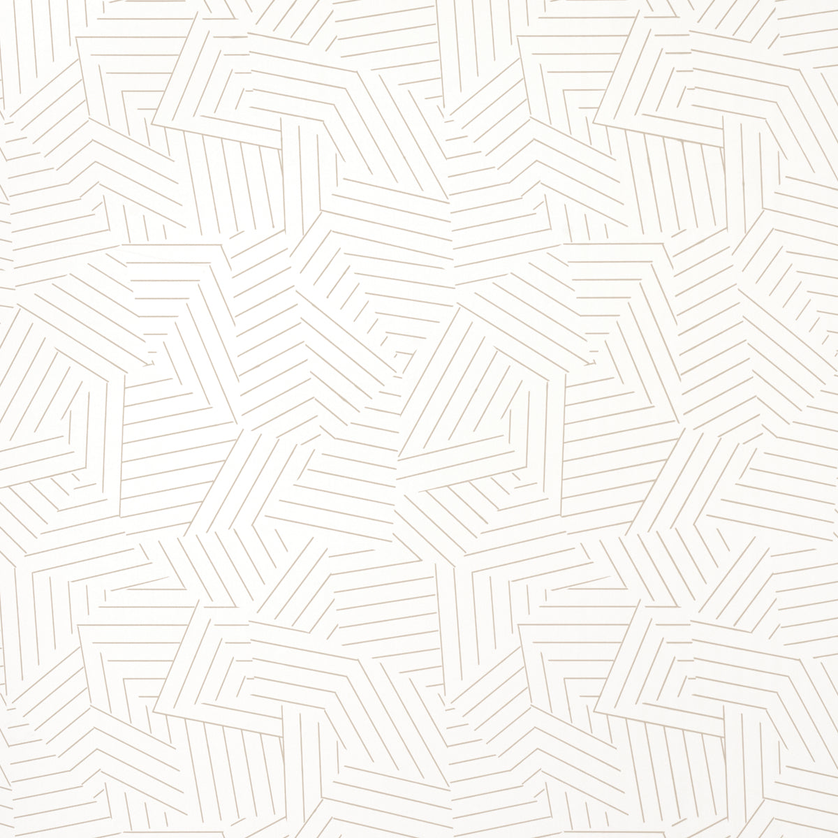 Schumacher Deconstructed Stripe Greige Wallpaper Sample 5007970
