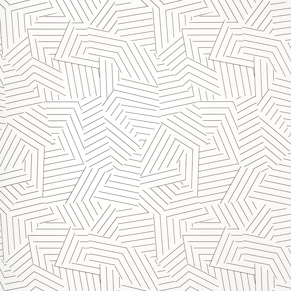 Schumacher Deconstructed Stripe Black 5007973 Wallpaper | 40