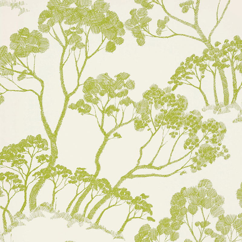Schumacher Timber ! Leaf Wallpaper Sample 5007981