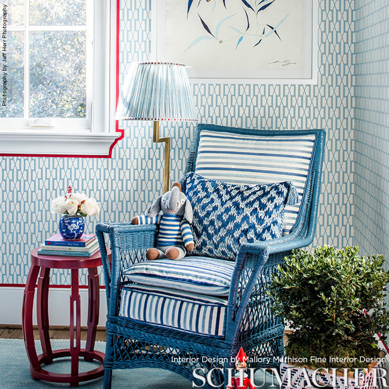 Schumacher Belvedere Sea Wallpaper Sample 5007998