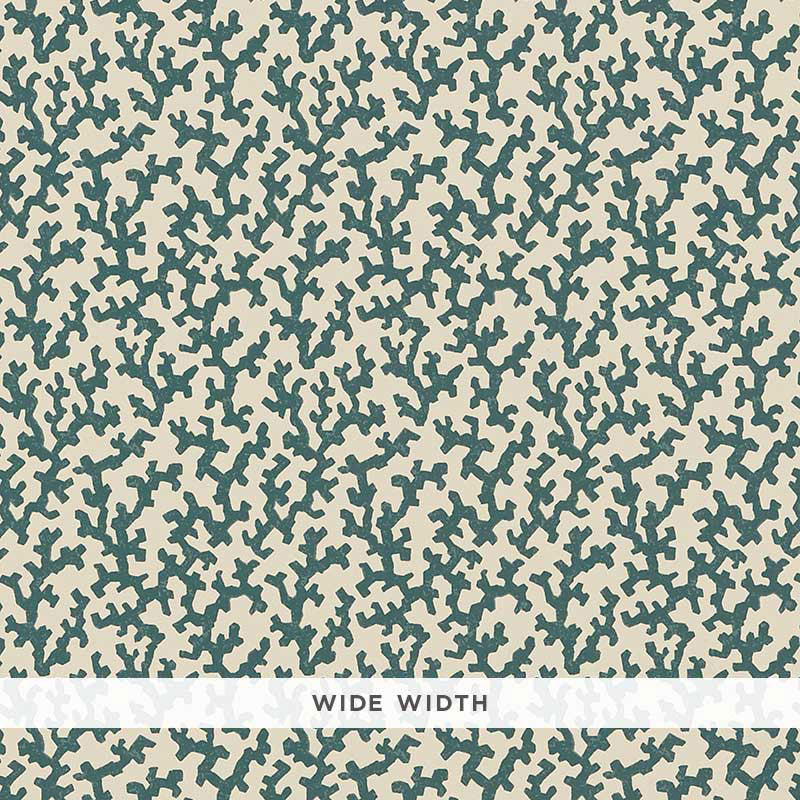 Schumacher Folly Peacock Blue Wallpaper Sample 5008005