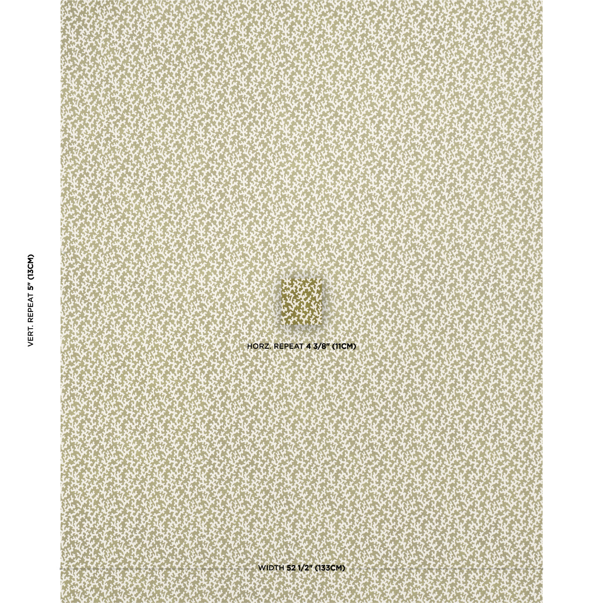 Schumacher Folly Olive Wallpaper Sample 5008008