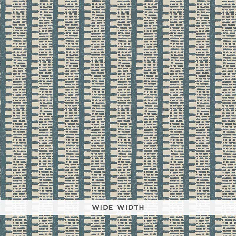 Schumacher Kiosk Peacock Blue Wallpaper Sample 5008015