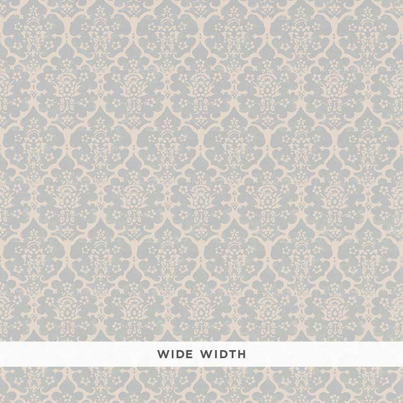 Schumacher Burley Orpington Blue Wallpaper Sample 5008034