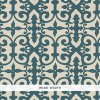 Schumacher Ferne Park Peacock Blue Wallpaper 5008045