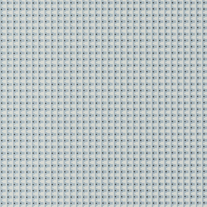 Schumacher Milo Spruce Blue Wallpaper Sample 5008094