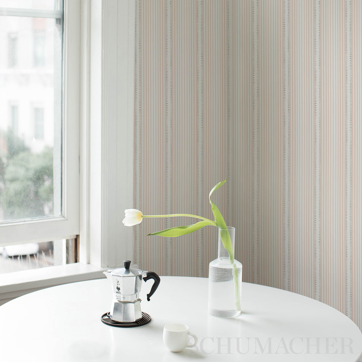Schumacher Moncorvo Pink Wallpaper Sample 5008106