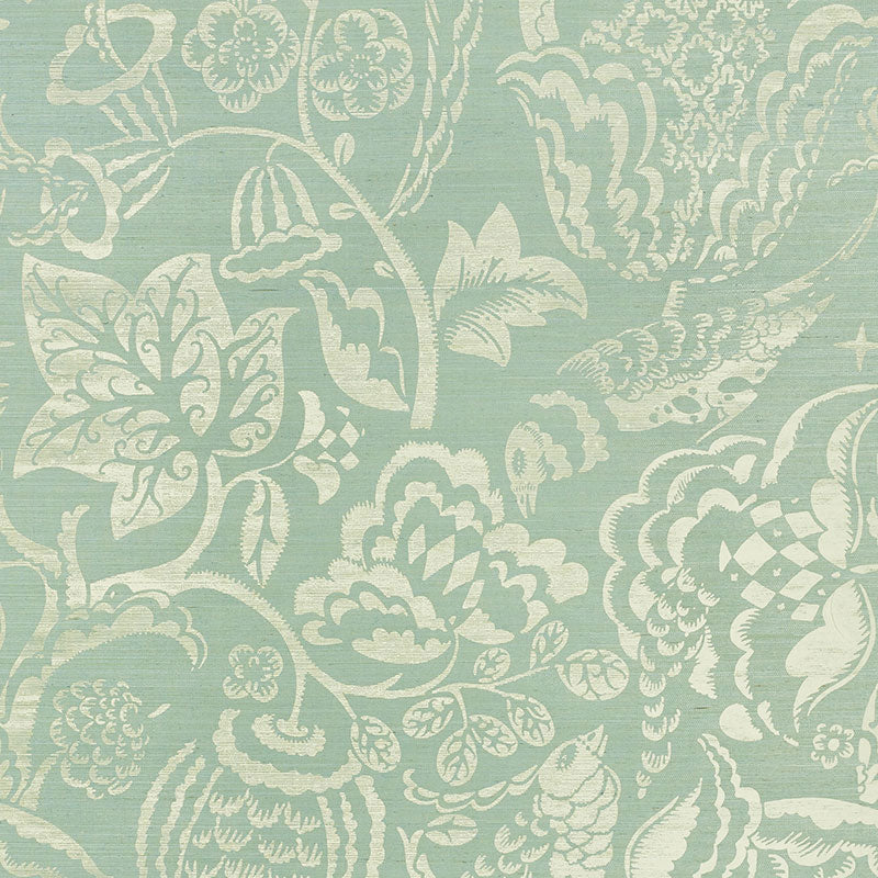 Schumacher Uccello Sisal Sky Wallpaper Sample 5008262