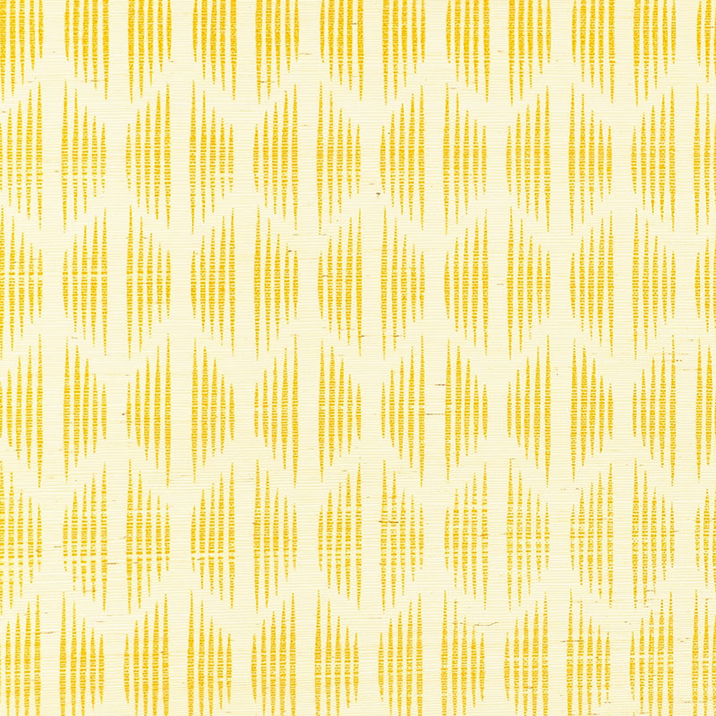 Schumacher Ovington Sisal Yellow Wallpaper Sample 5008270