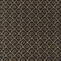 Schumacher Scallop Filigree Sisal Gold On Jet Wallpaper 5008301