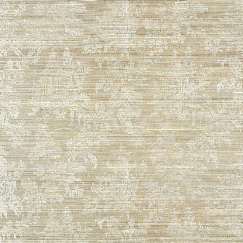Schumacher Brighton Sisal Fog Wallpaper Sample 5008321