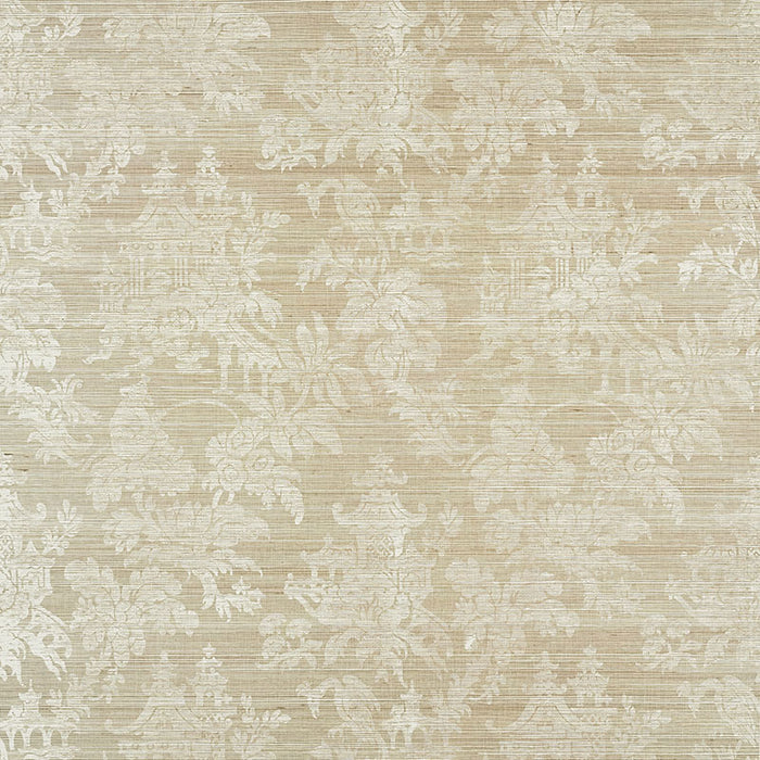 Schumacher Brighton Sisal Fog Wallpaper Sample 5008321