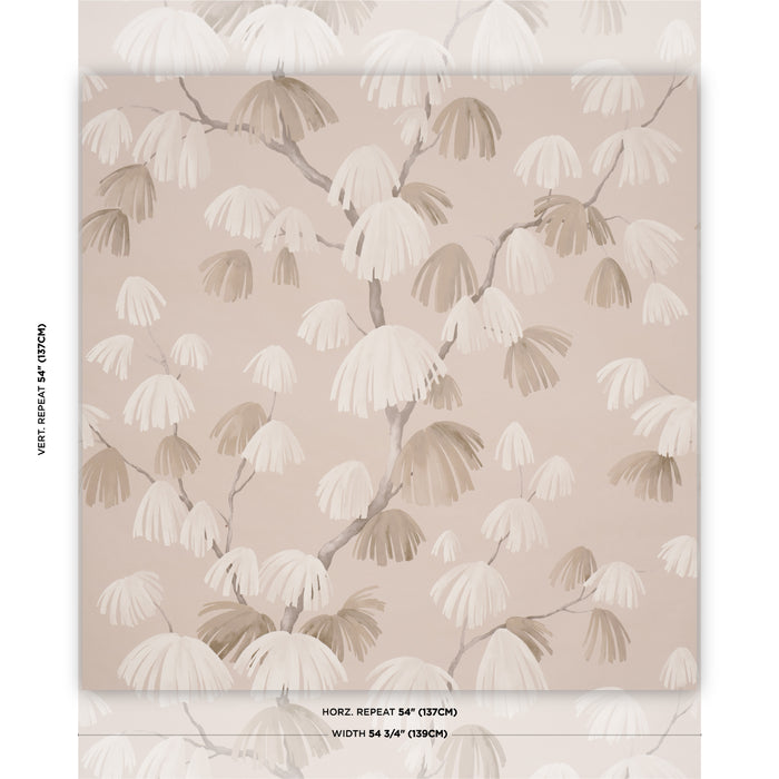 Schumacher Weeping Pine Taupe Wallpaper 5008334