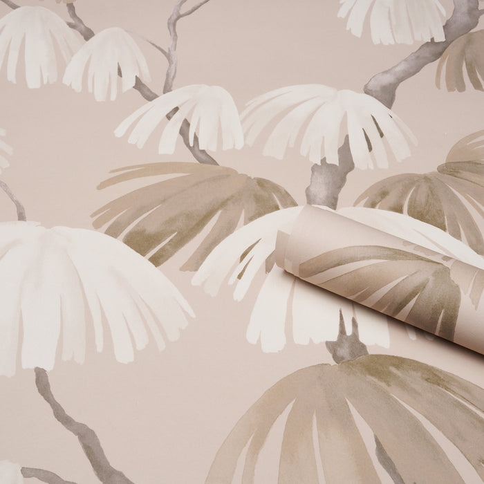 Schumacher Weeping Pine Taupe Wallpaper 5008334