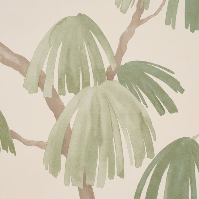 Schumacher Weeping Pine Green Wallpaper Sample 5008335