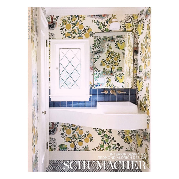 Schumacher Citrus Garden Panel Set Primary Wallpaper Sample 5008410