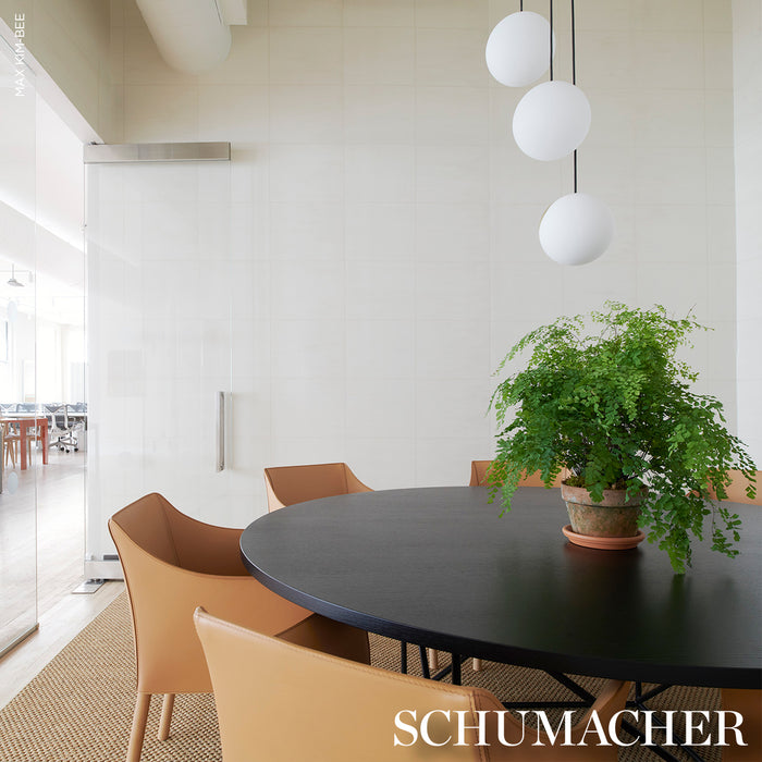 Schumacher Glossed Vellum Cream Wallpaper Sample 5008460