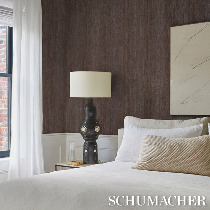 Schumacher Carlisle Brown Wallpaper Sample 5008483
