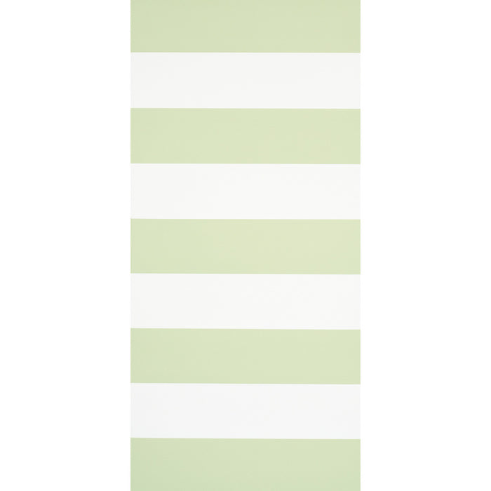 Schumacher Baxter Stripe Green Wallpaper Sample 5008525