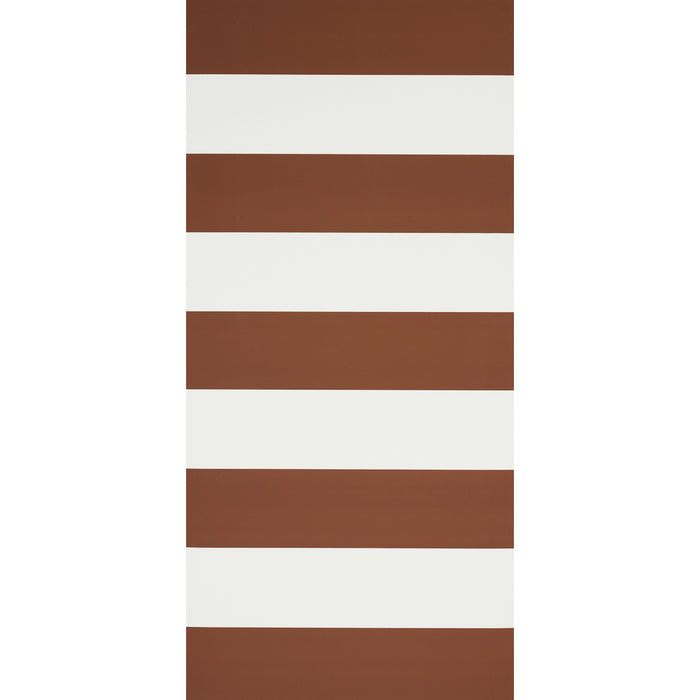Schumacher Baxter Stripe Brown Wallpaper Sample 5008527