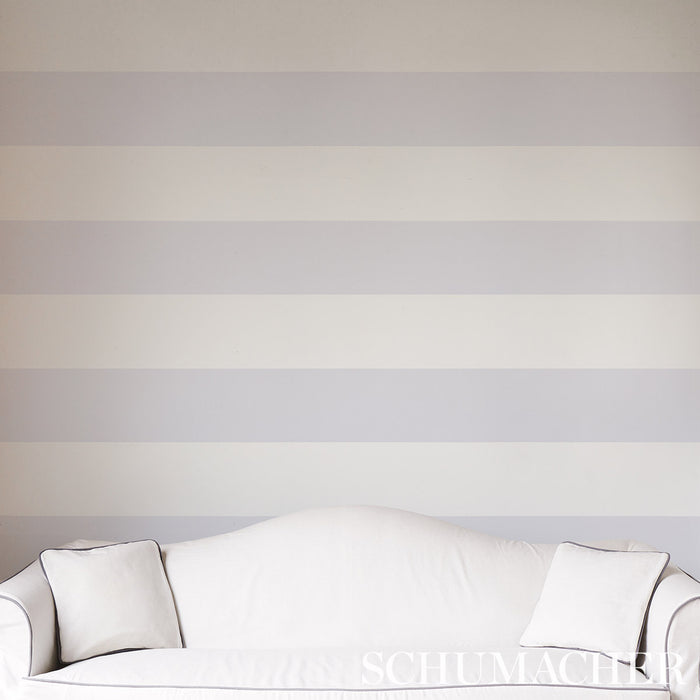 Schumacher Baxter Stripe Lilac Wallpaper Sample 5008528