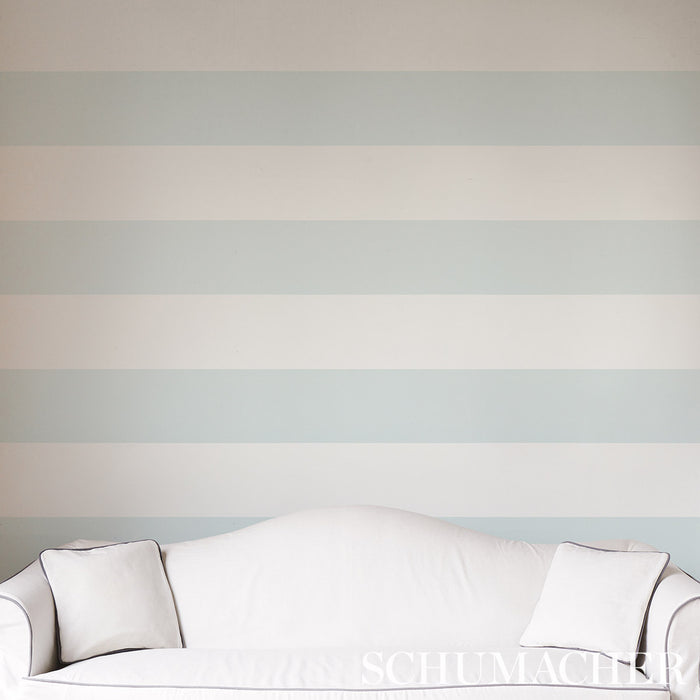 Schumacher Baxter Stripe Mineral Wallpaper Sample 5008529
