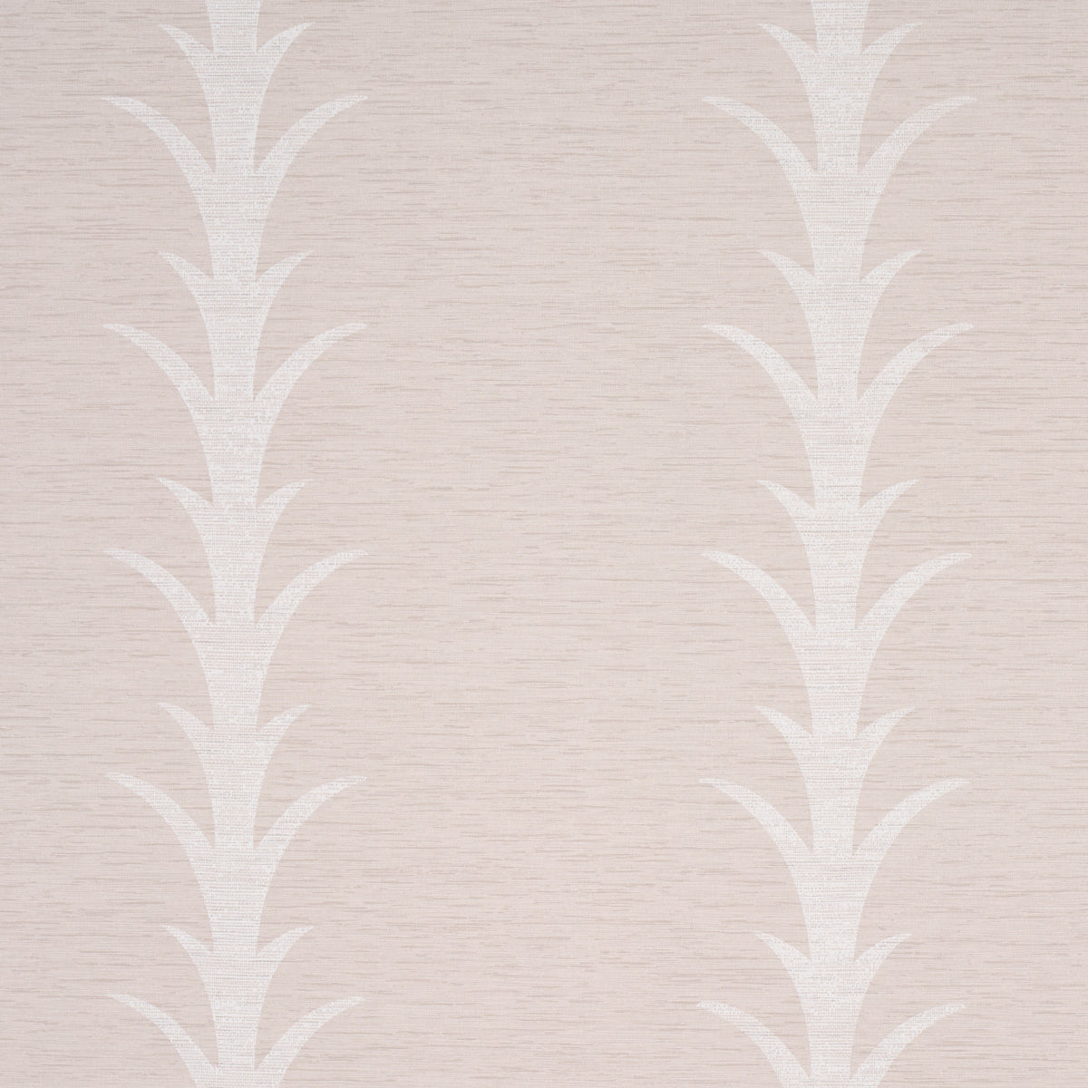 Schumacher Acanthus Stripe Vinyl Limestone Wallpaper Sample 5008590