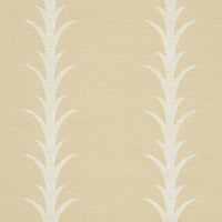 Schumacher Acanthus Stripe Vinyl Natural Wallpaper 5008592
