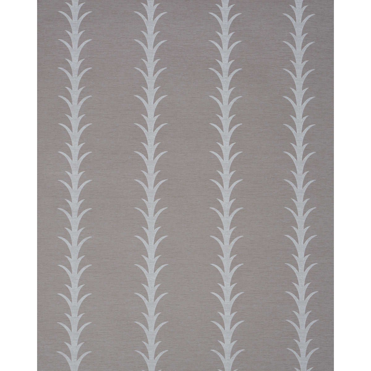 Schumacher Acanthus Stripe Vinyl Grey Wallpaper Sample 5008593
