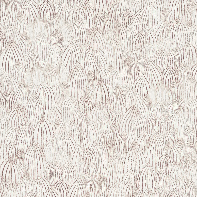 Schumacher Feathers Brown Wallpaper Sample 5008612