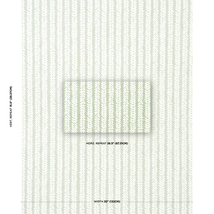 Schumacher Woodperry Celadon Wallpaper Sample 5008793