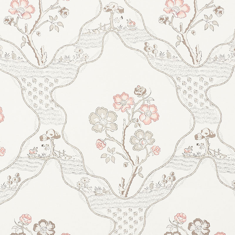 Schumacher Marella Rose Wallpaper Sample 5008800