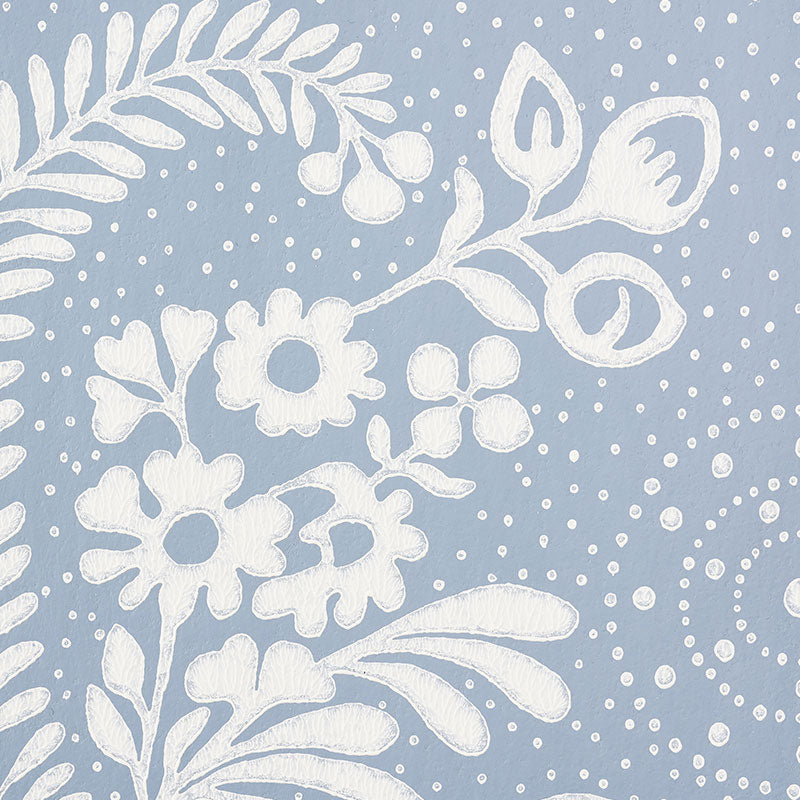Schumacher Millicent Delft Wallpaper Sample 5008813