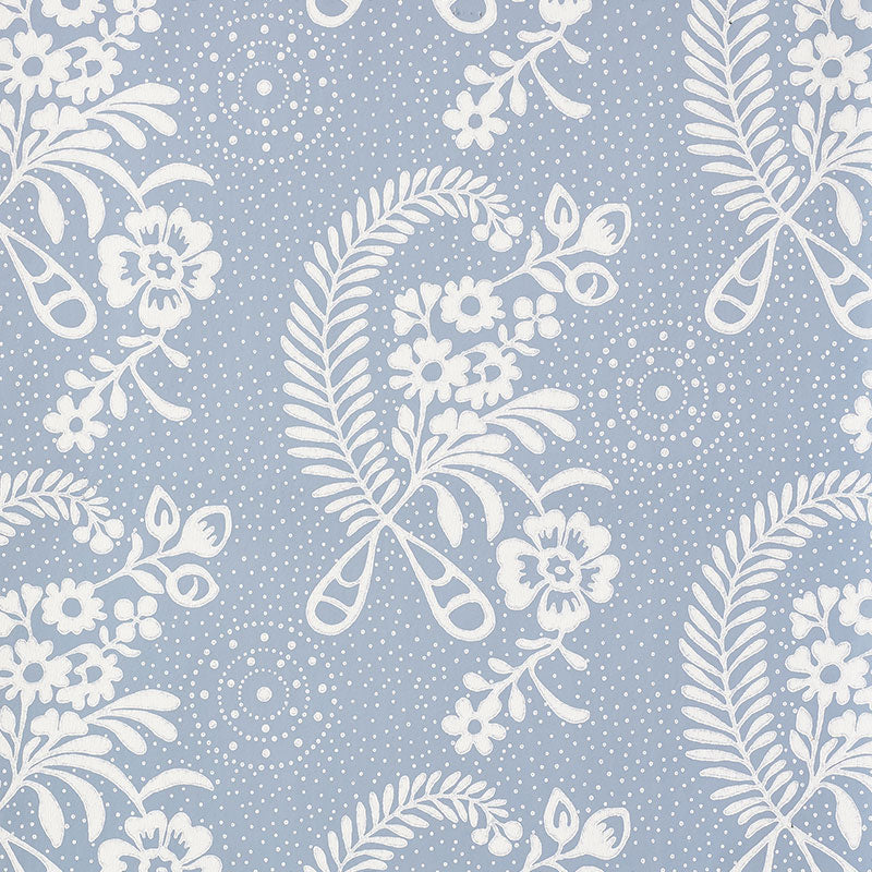 Schumacher Millicent Delft Wallpaper Sample 5008813