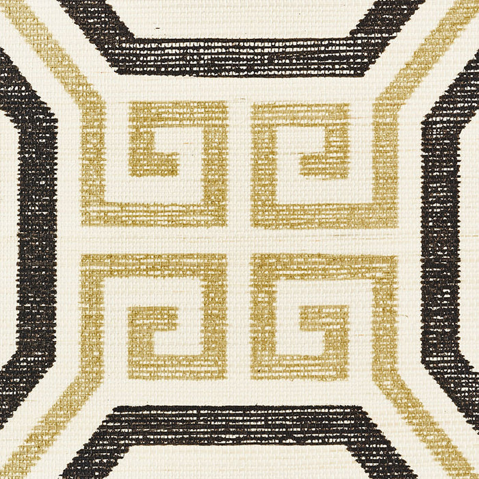 Schumacher Octavia Sisal Gold & Jet Wallpaper 5008930