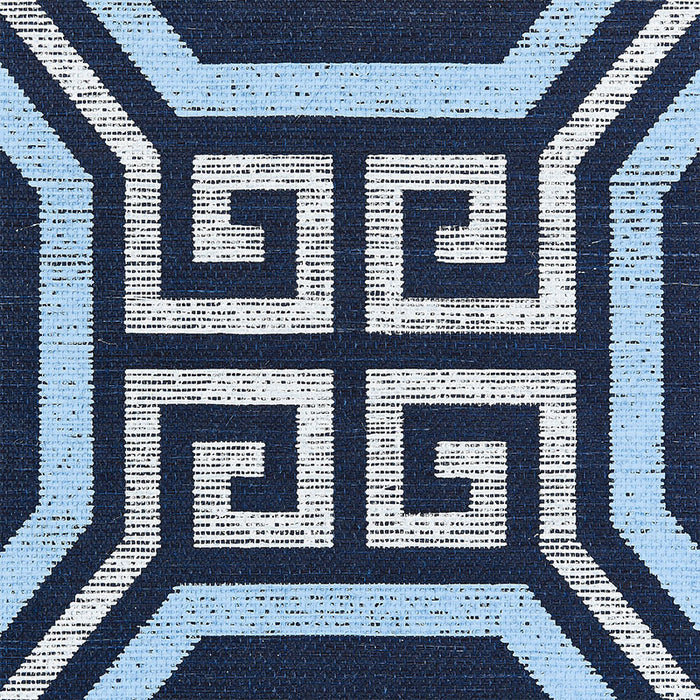 Schumacher Octavia Sisal Navy Wallpaper 5008933