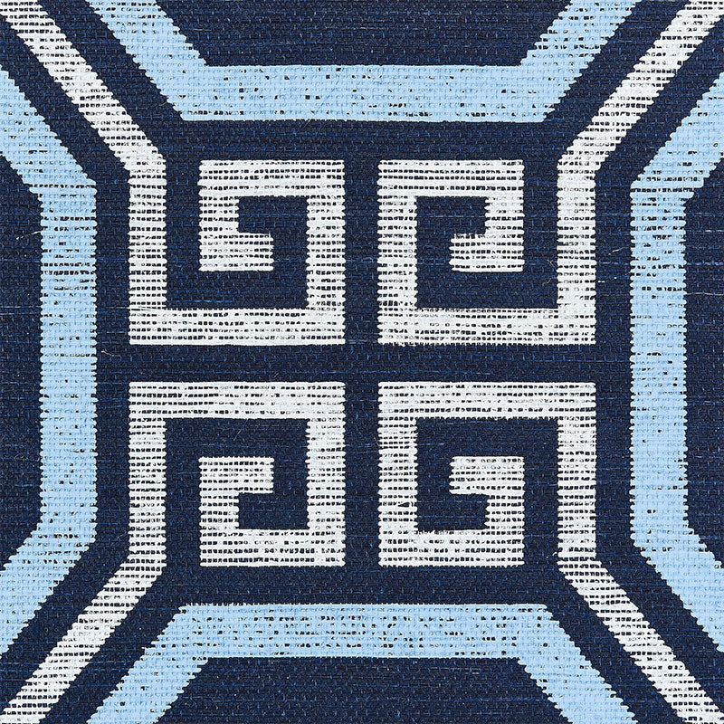 Schumacher Octavia Sisal Navy Wallpaper Sample 5008933