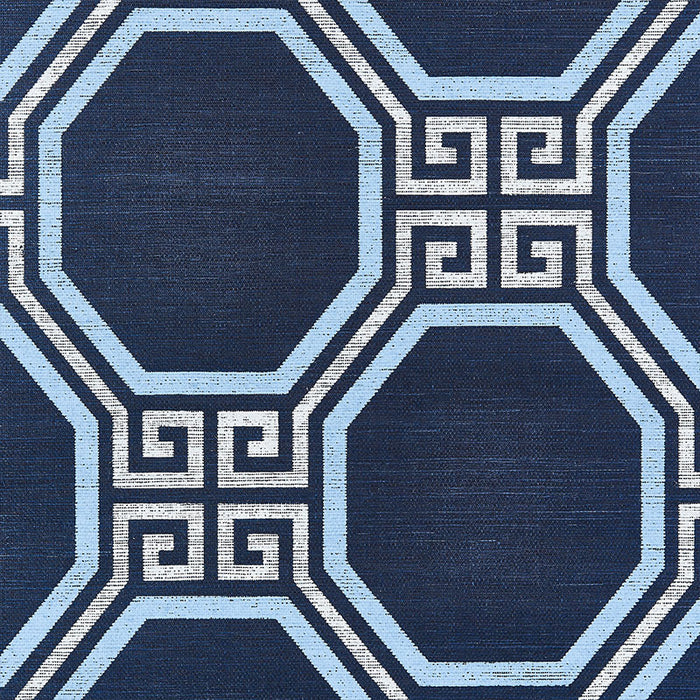 Schumacher Octavia Sisal Navy Wallpaper 5008933