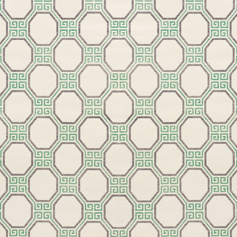 Schumacher Octavia Sisal Jade Wallpaper 5008934