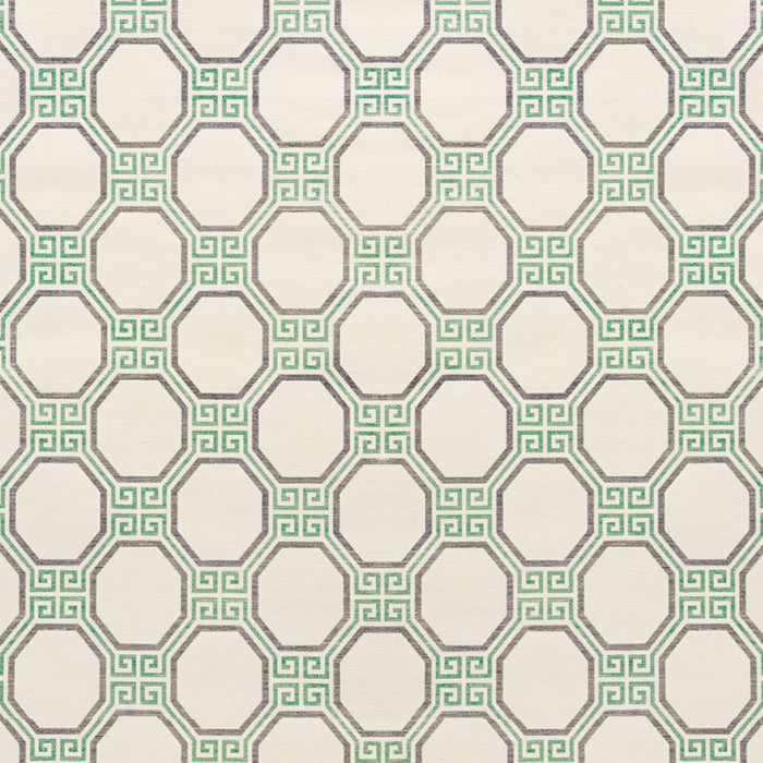Schumacher Octavia Sisal Jade Wallpaper 5008934