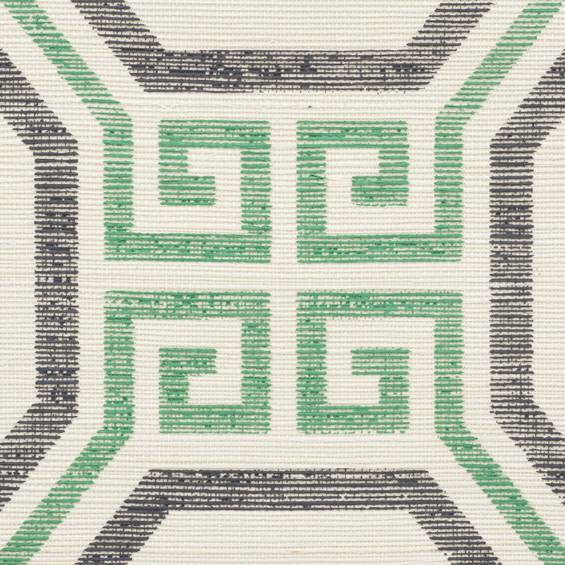 Schumacher Octavia Sisal Jade Wallpaper 5008934