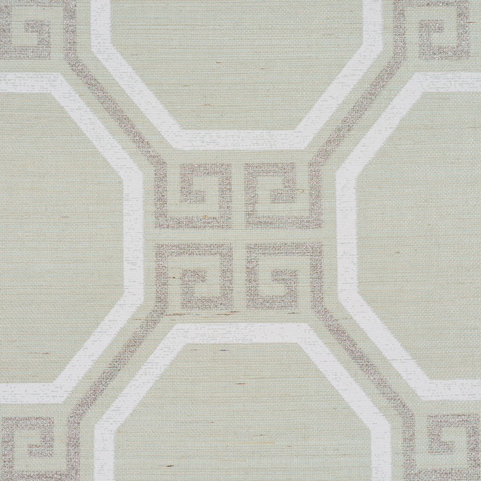 Schumacher Octavia Sisal Mint Wallpaper 5008936