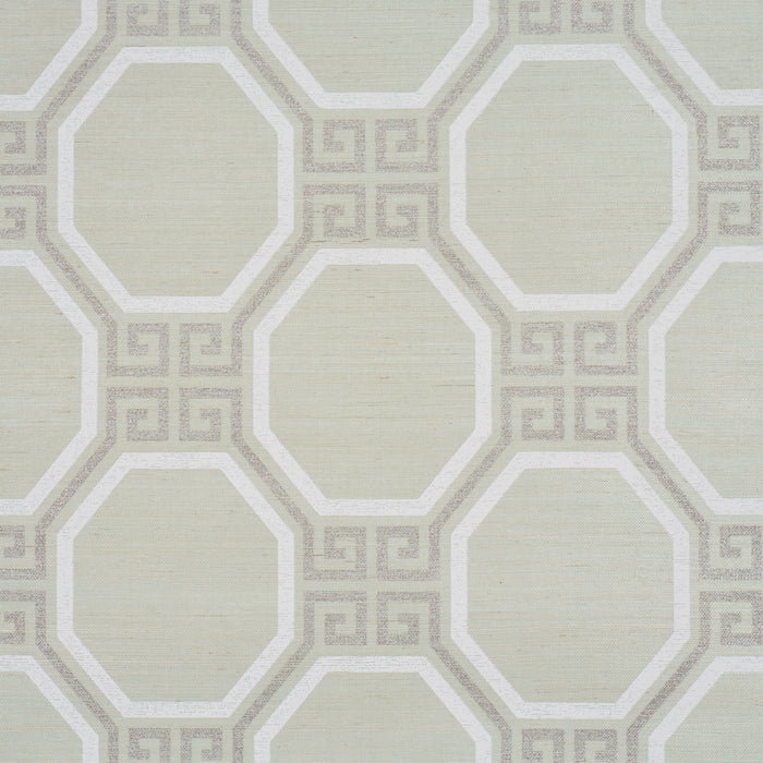 Schumacher Octavia Sisal Mint Wallpaper Sample 5008936
