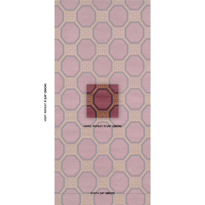 Schumacher Octavia Sisal Golden Plum Wallpaper Sample 5008937
