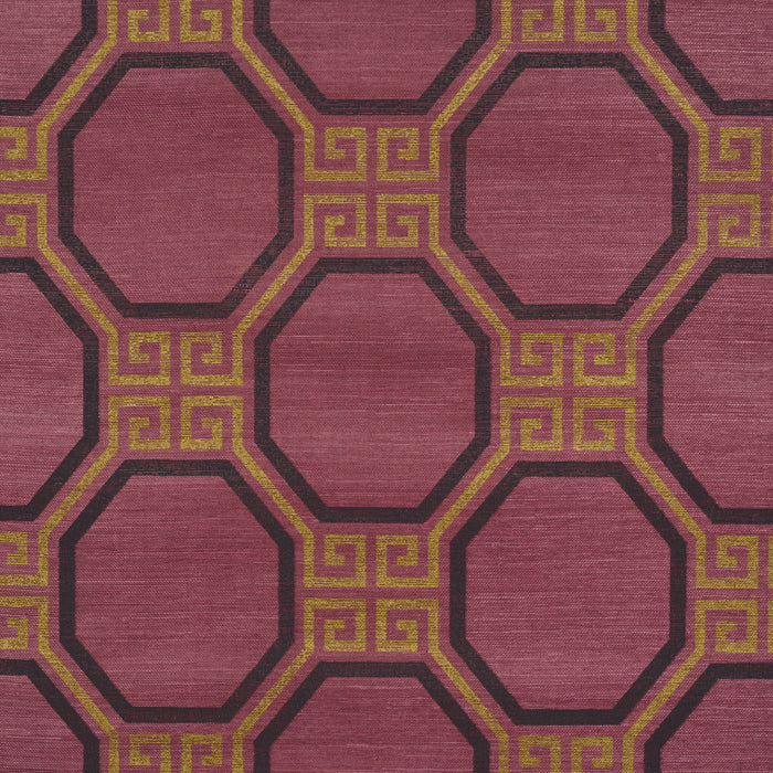 Schumacher Octavia Sisal Golden Plum Wallpaper 5008937