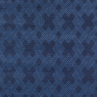 Schumacher Hix Embroidered Sisal Blue Wallpaper 5008970