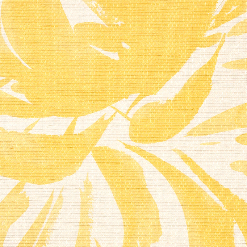 Schumacher Hana Sisal Yellow Wallpaper 5009040