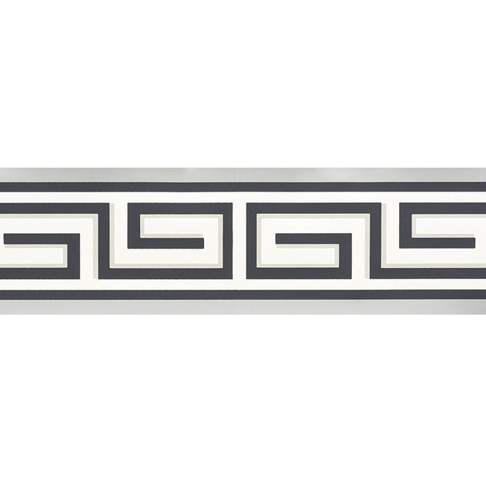 Schumacher Britt Border Graphite Wallpaper Sample 5009060