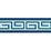 Schumacher Britt Border Blue Wallpaper Sample 5009061