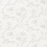 Schumacher Toile De Fleurs Grisaille Wallpaper 5009120